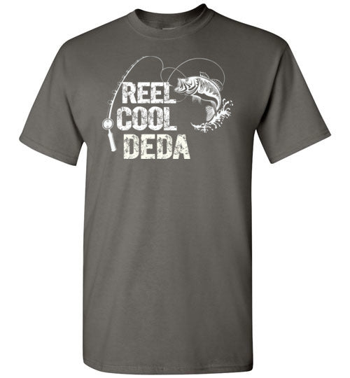 Reel Cool Deda Fishing Themed Shirt for Serbian Grandpa Men