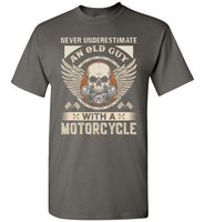 Never Underestimate an Old Guy with a Motorcycle Shirt for Men