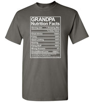 Grandpa Nutrition Facts Shirt for Men