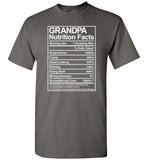 Grandpa Nutrition Facts Shirt for Men