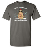 On the Naughty List and I Regret Nothing Cat Christmas Shirt for Men