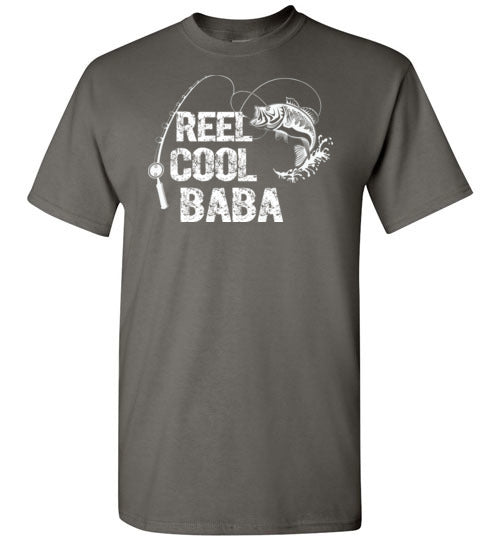 Reel Cool Baba Fishing Shirt for Men Gift for Fisherman Grandpa