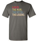 Lolo the Man the Myth the Legend Shirt for Men Grandpa Gift