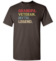 Grandpa Veteran Myth Legend Shirt for Men Military Vet Gift
