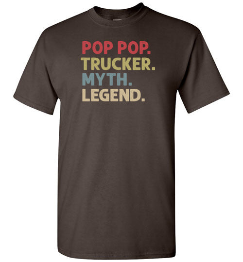 Pop Pop Trucker Myth Legend Trucking Shirt for Men Grandpa