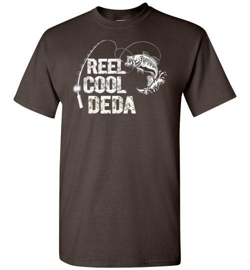 Reel Cool Deda Fishing Themed Shirt for Serbian Grandpa Men