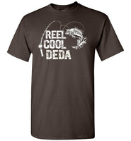 Reel Cool Deda Fishing Themed Shirt for Serbian Grandpa Men