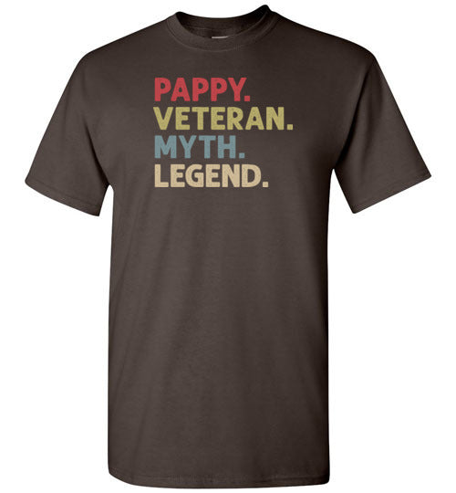 Pappy Veteran Myth Legend Shirt for Men Military Vet Grandpa