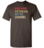 Pop Pop Veteran Myth Legend Shirt for Men Military Vet Grandpa