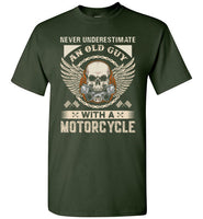 Never Underestimate an Old Guy with a Motorcycle Shirt for Men