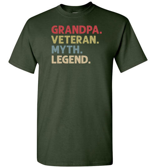 Grandpa Veteran Myth Legend Shirt for Men Military Vet Gift