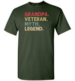 Grandpa Veteran Myth Legend Shirt for Men Military Vet Gift