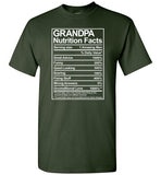 Grandpa Nutrition Facts Shirt for Men