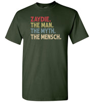 Zaydie the Man the Myth the Mensch Shirt for Men Jewish Grandpa