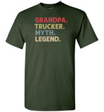 Grandpa Trucker Myth Legend Trucking Shirt for Men
