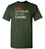 Pops Veteran Myth Legend Shirt for Men Military Vet Dad Grandpa