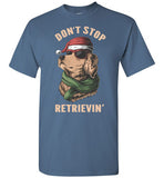 Don't Stop Retrievin' Golden Retriever Santa Hat Christmas Shirt