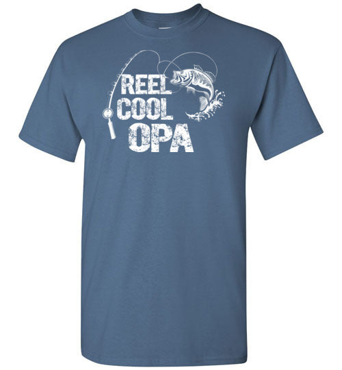 Reel Cool Opa Fishing Shirt for Men Gift for Fisherman Grandpa
