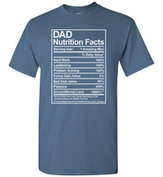 Dad Nutrition Facts Shirt for Men