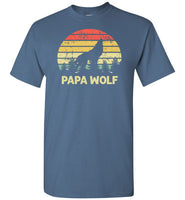 Papa Wolf Shirt for Men Dad Grandpa