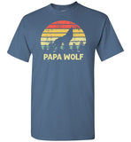 Papa Wolf Shirt for Men Dad Grandpa