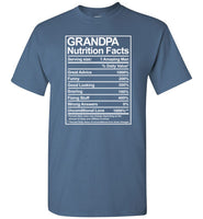Grandpa Nutrition Facts Shirt for Men