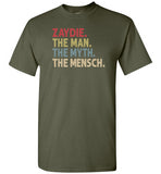 Zaydie the Man the Myth the Mensch Shirt for Men Jewish Grandpa