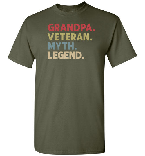 Grandpa Veteran Myth Legend Shirt for Men Military Vet Gift