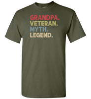 Grandpa Veteran Myth Legend Shirt for Men Military Vet Gift