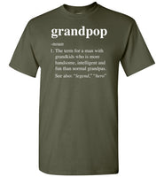Grandpop Definition Shirt for Men Grandpa