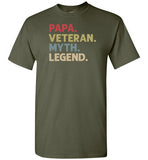 Papa Veteran Myth Legend Shirt for Men Dad or Grandpa
