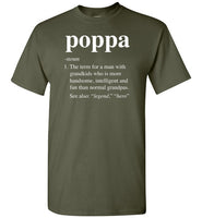 Poppa Definition Shirt for Men Dad Grandpa