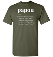 Papou Definition Shirt for Men Grandpa