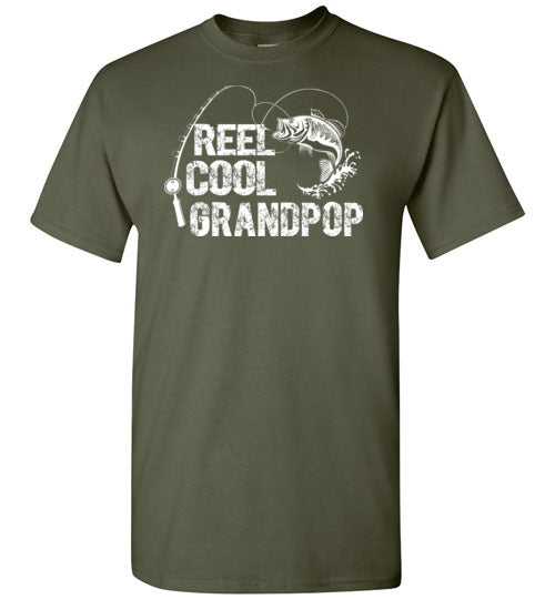 Reel Cool Grandpop Shirt for Men Fisherman Grandpa