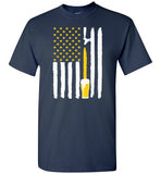 American Flag Beer Tap Shirt Give for Craft Beer Lovers and Brewers