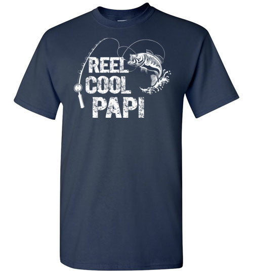 Reel Cool Papi Fishing Shirt for Men Gift for Fisherman Grandpa