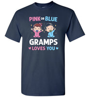 Pink or Blue Gramps Loves You Shirt