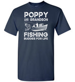 Poppy and Grandson Fishing Buddies for Life Matching Shirt for Men