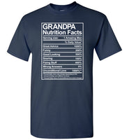 Grandpa Nutrition Facts Shirt for Men