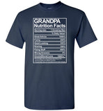 Grandpa Nutrition Facts Shirt for Men