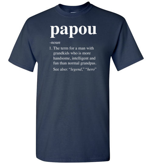 Papou Definition Shirt for Men Grandpa