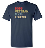 Pops Veteran Myth Legend Shirt for Men Military Vet Dad Grandpa