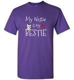 My Westie Is My Bestie West Highland White Terrier T-Shirt for Men, Women, and Kids