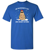 On the Naughty List and I Regret Nothing Cat Christmas Shirt for Men
