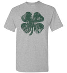 Distressed Shamrock St Patricks Day T-Shirt for Men, Women, and Kids