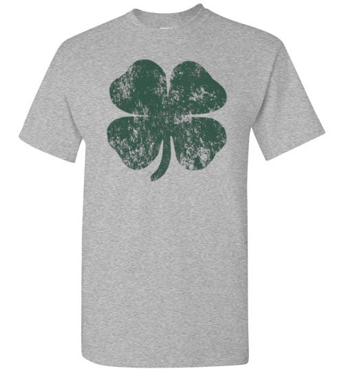 Distressed Shamrock St Patricks Day T-Shirt for Men, Women, and Kids