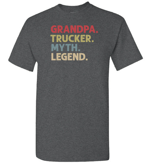 Grandpa Trucker Myth Legend Trucking Shirt for Men