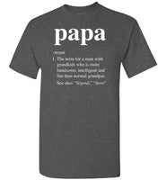 Papa Definition Shirt for Men Grandpa