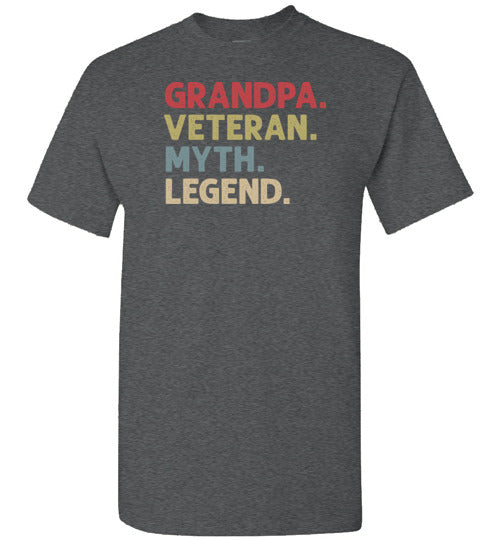 Grandpa Veteran Myth Legend Shirt for Men Military Vet Gift