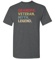 Grandpa Veteran Myth Legend Shirt for Men Military Vet Gift